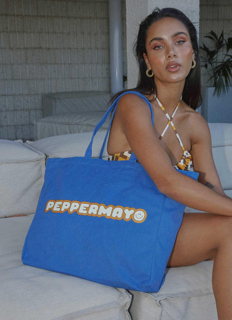 Serotonin Canvas Tote - Cobalt Blue - Peppermayo