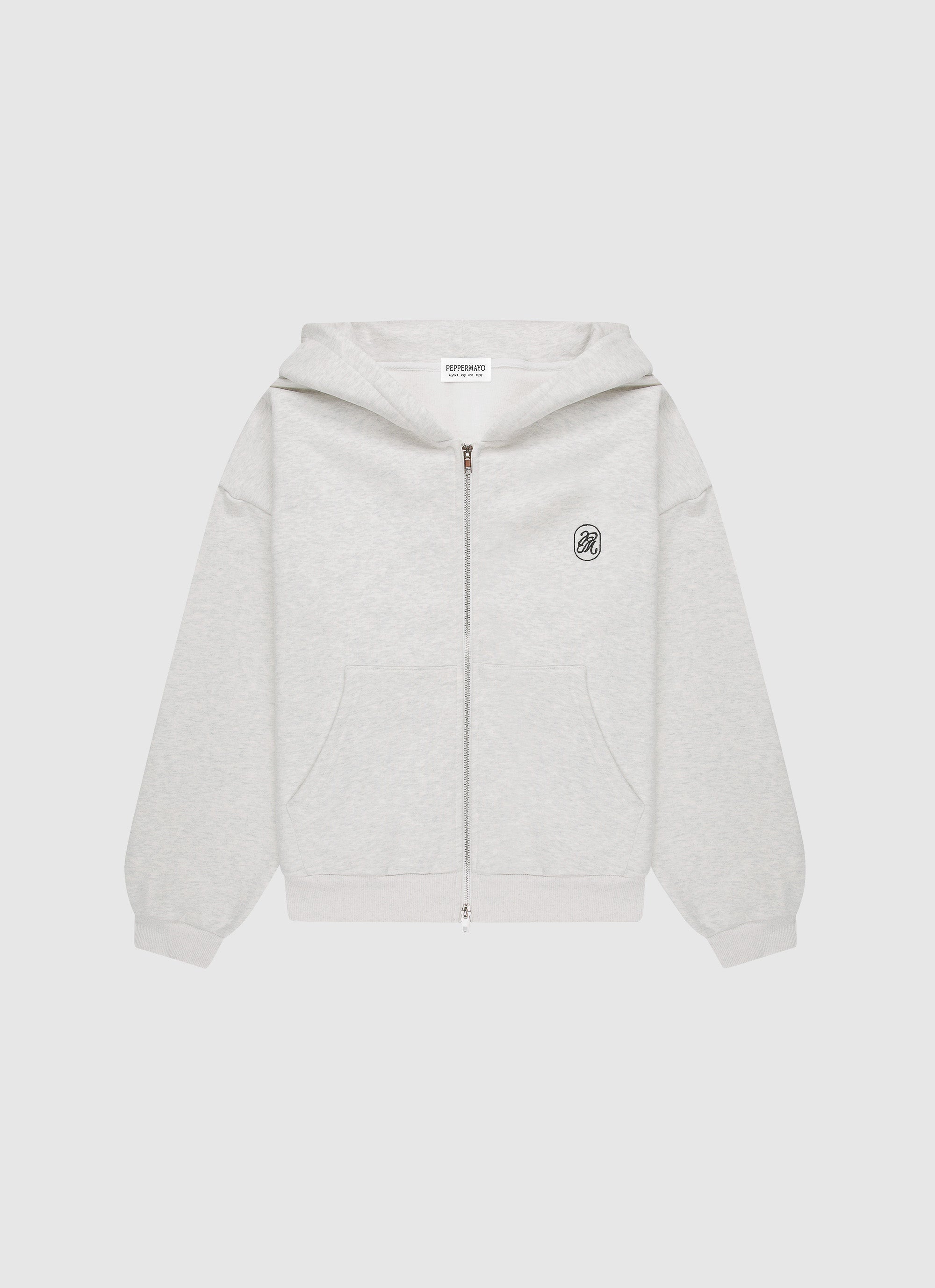 Signature Double Zip Up Hoodie - Grey – Peppermayo Europe