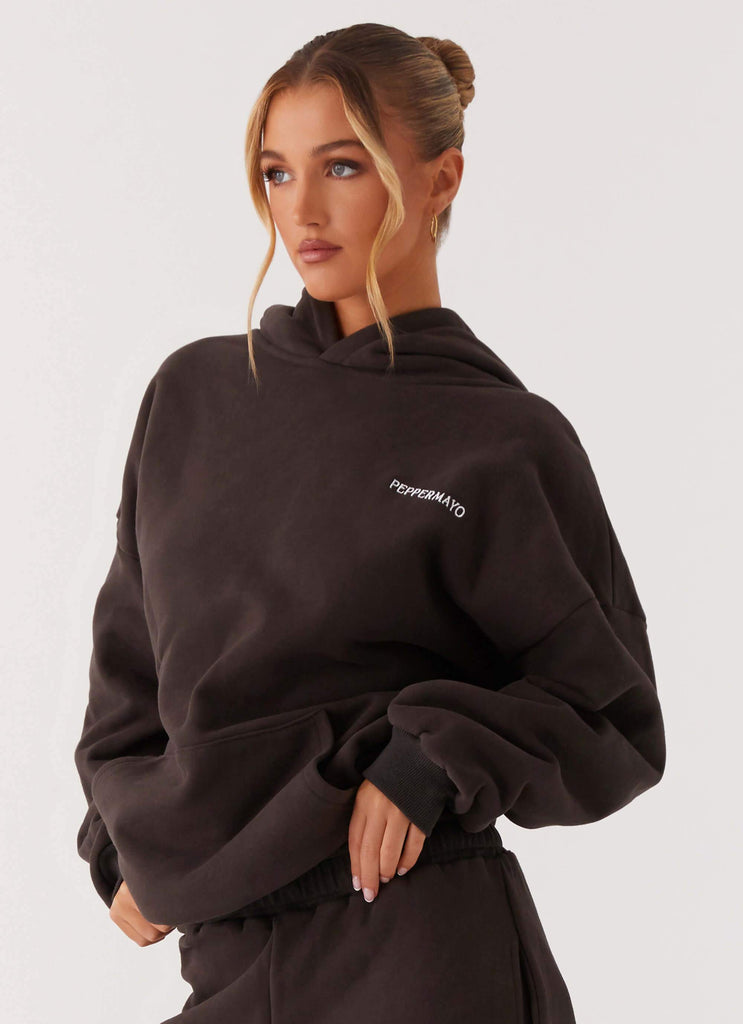 Signature Oversized Hoodie Charcoal