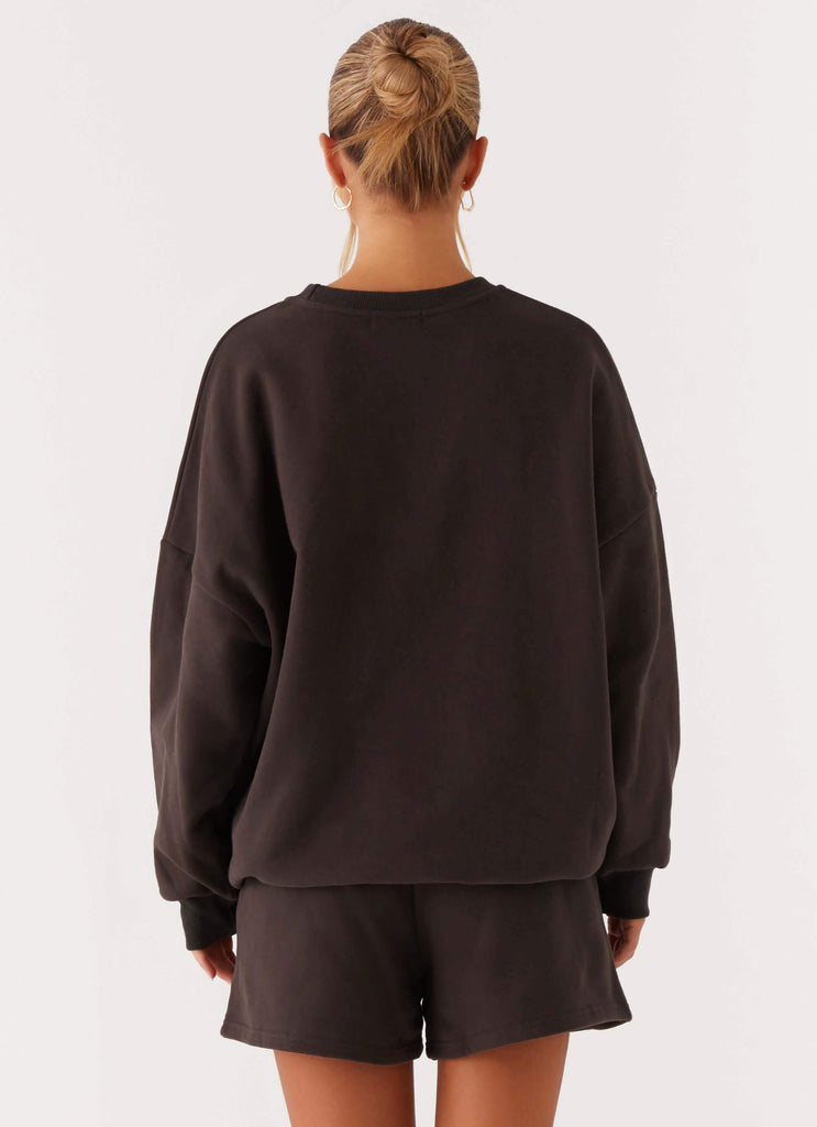 Charcoal oversized sweatshirt sale