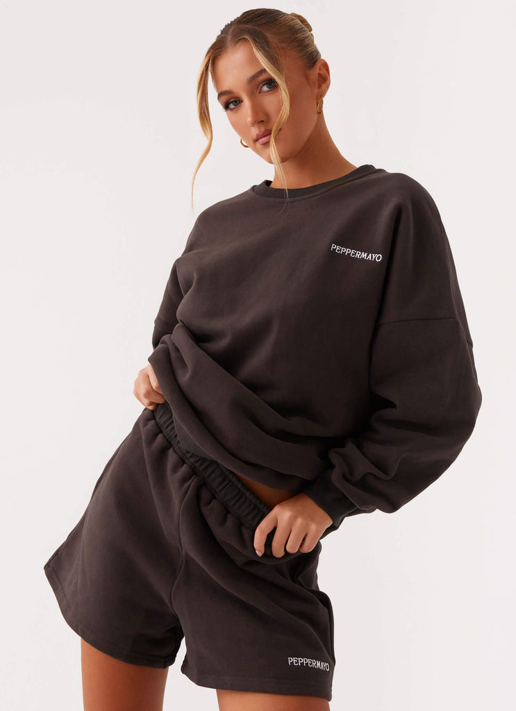 Oversized sweatshirt with shorts online