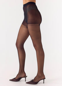 Fine Line 15 Denier Stockings - Black