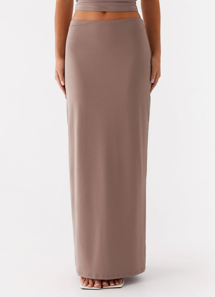 Solace Soul Maxi Skirt - Taupe