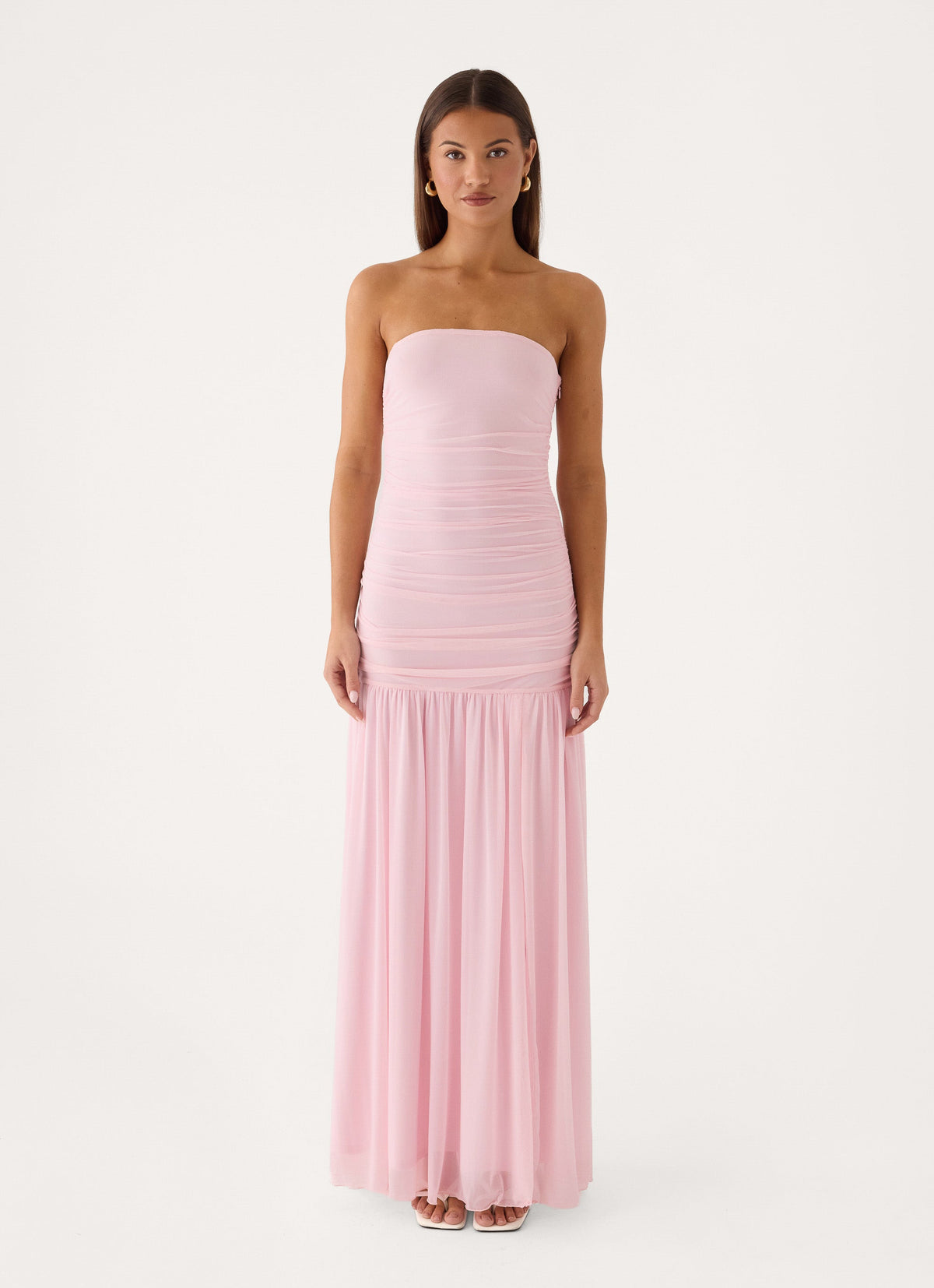 Solea Strapless Maxi Dress - Cotton Candy Pink