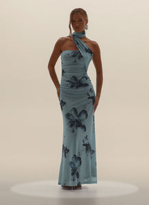Songbird Maxi Dress - Blue Black Floral