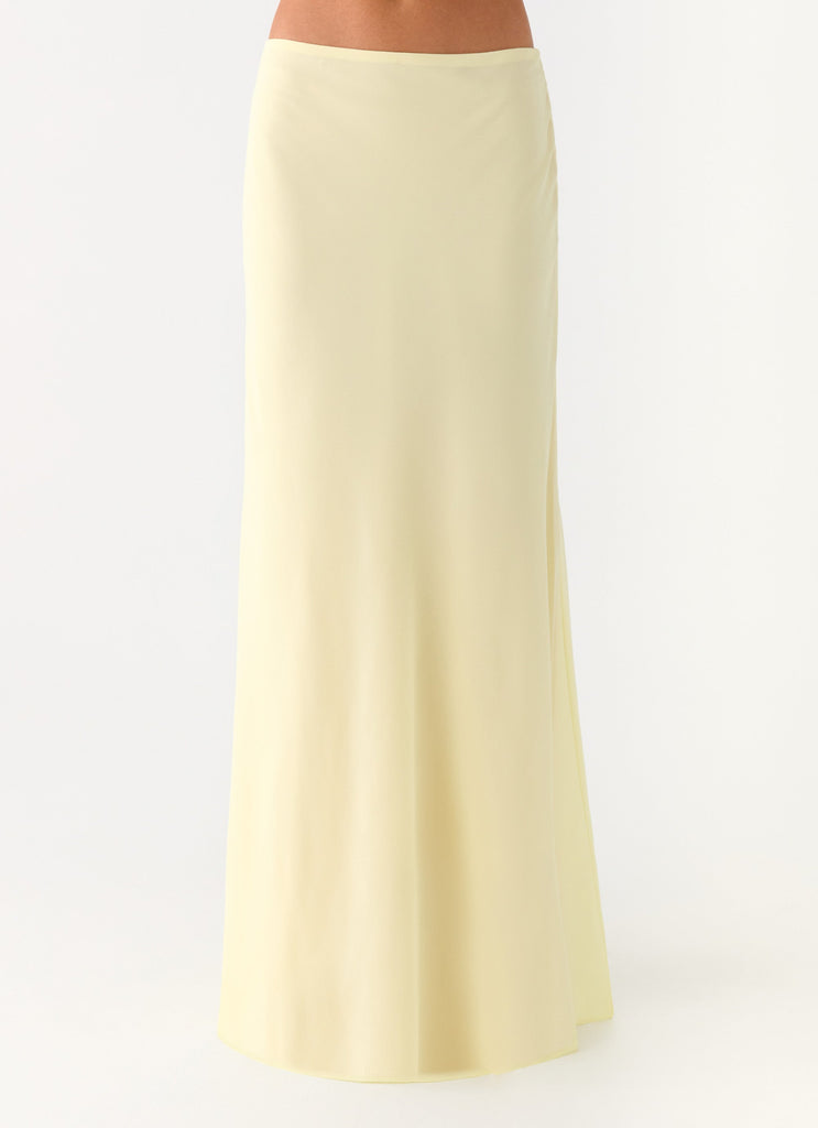 Star Girl Chiffon Maxi Skirt - Yellow