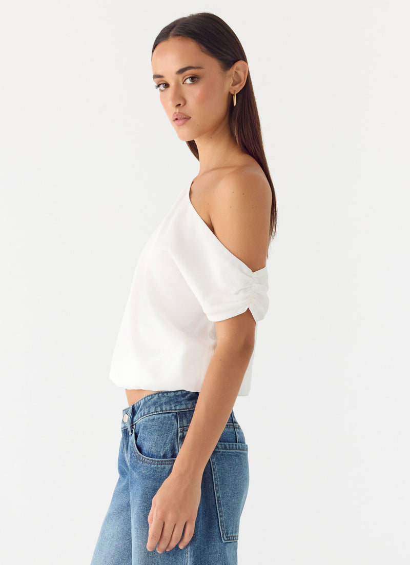 Stick Around Top - White