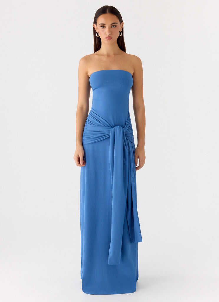 Stole My Heart Maxi Dress - Washed Navy