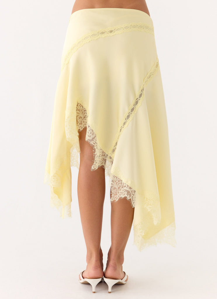 Suay Asymmetrical Midi Skirt - Yellow