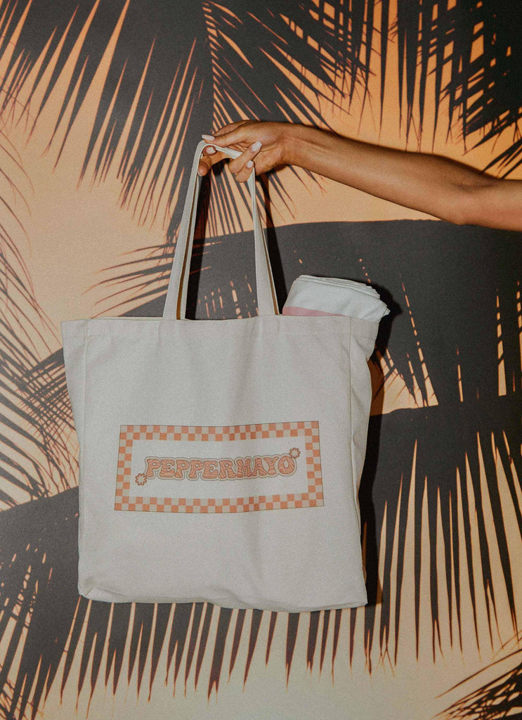 Peppermayo Groove City Canvas Tote - Pink - Peppermayo