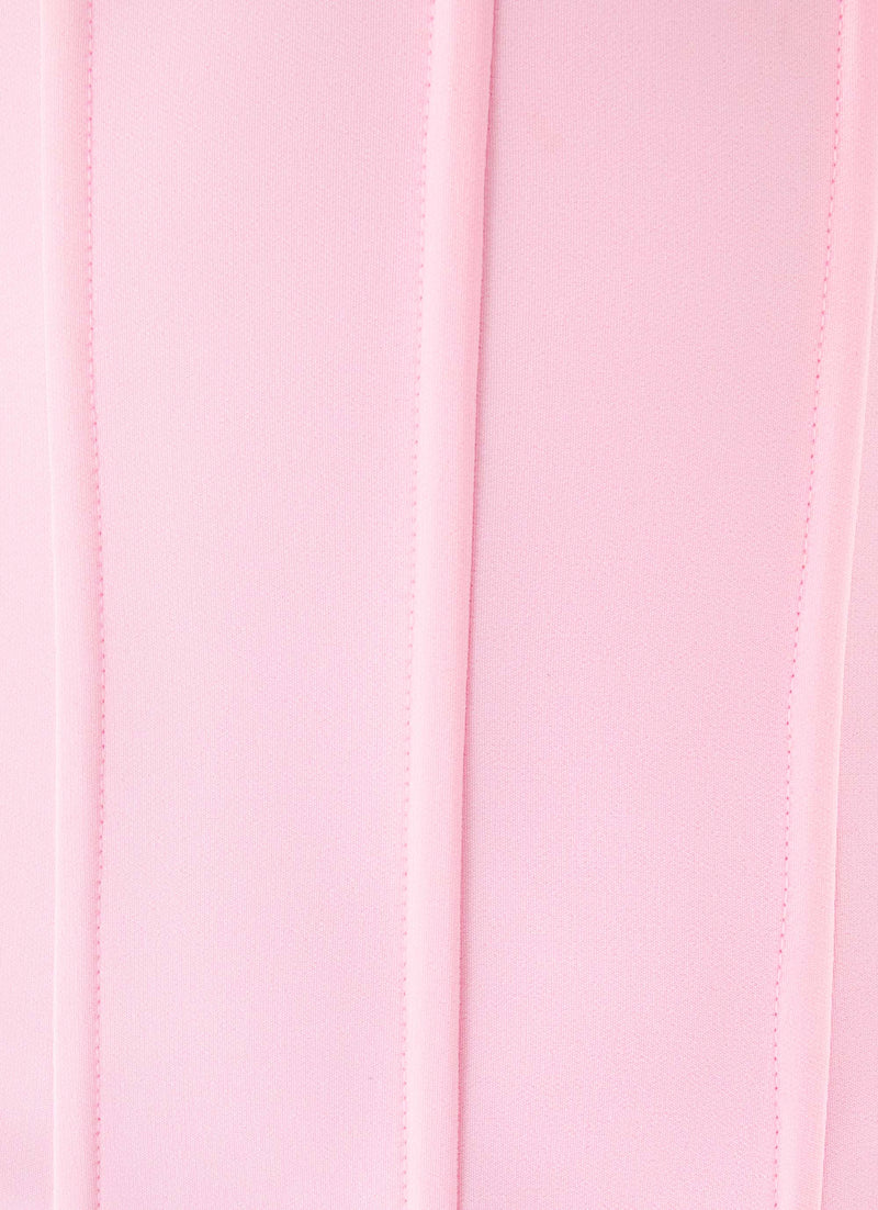 Super Model Crepe Corset Top - Pink