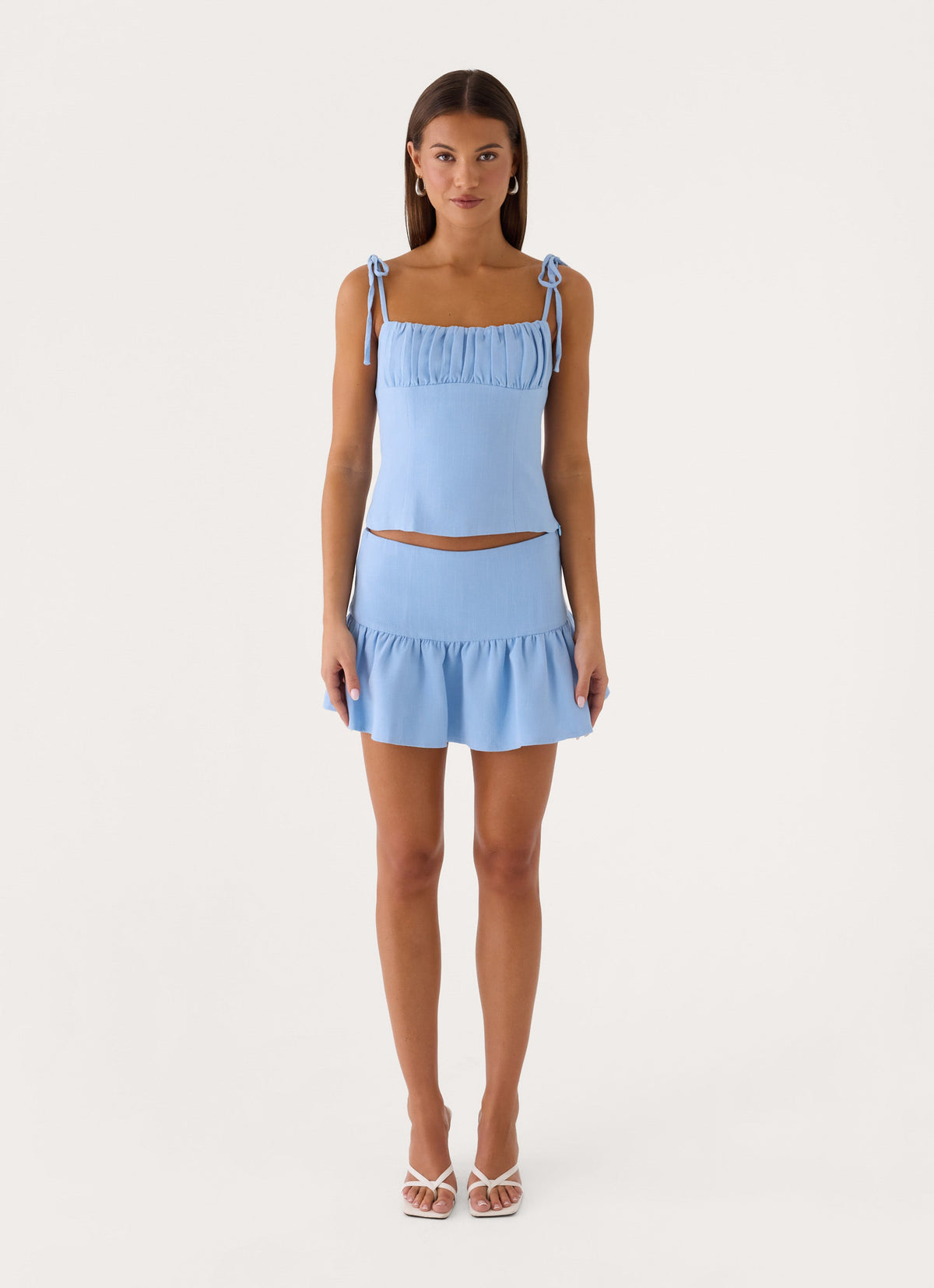 Sweet Serena Mini Skirt - Powder Blue