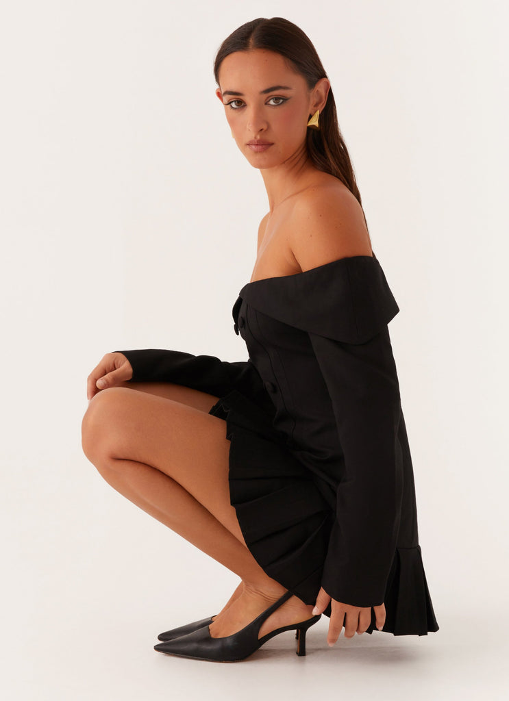off shoulder long sleeve mini dress Tarlisha Off Shoulder Long Sleeve Mini Dress