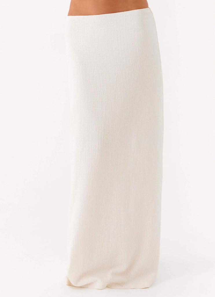 Tatum Low Rise Maxi Skirt - Ivory