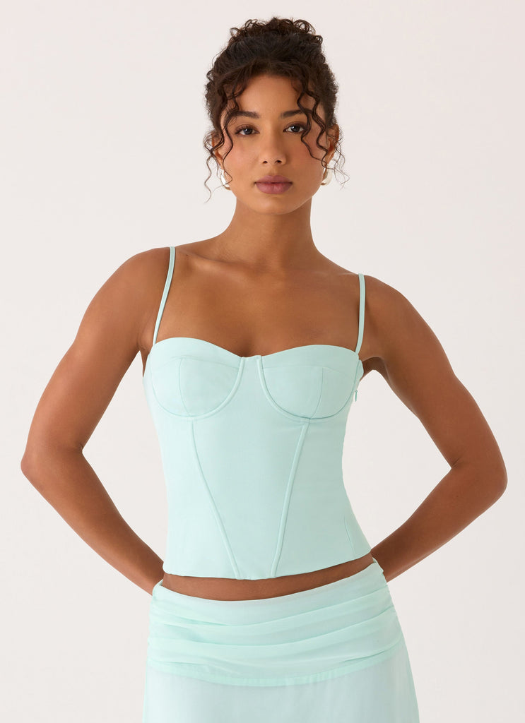 Tayana Corset Top - Pistachio