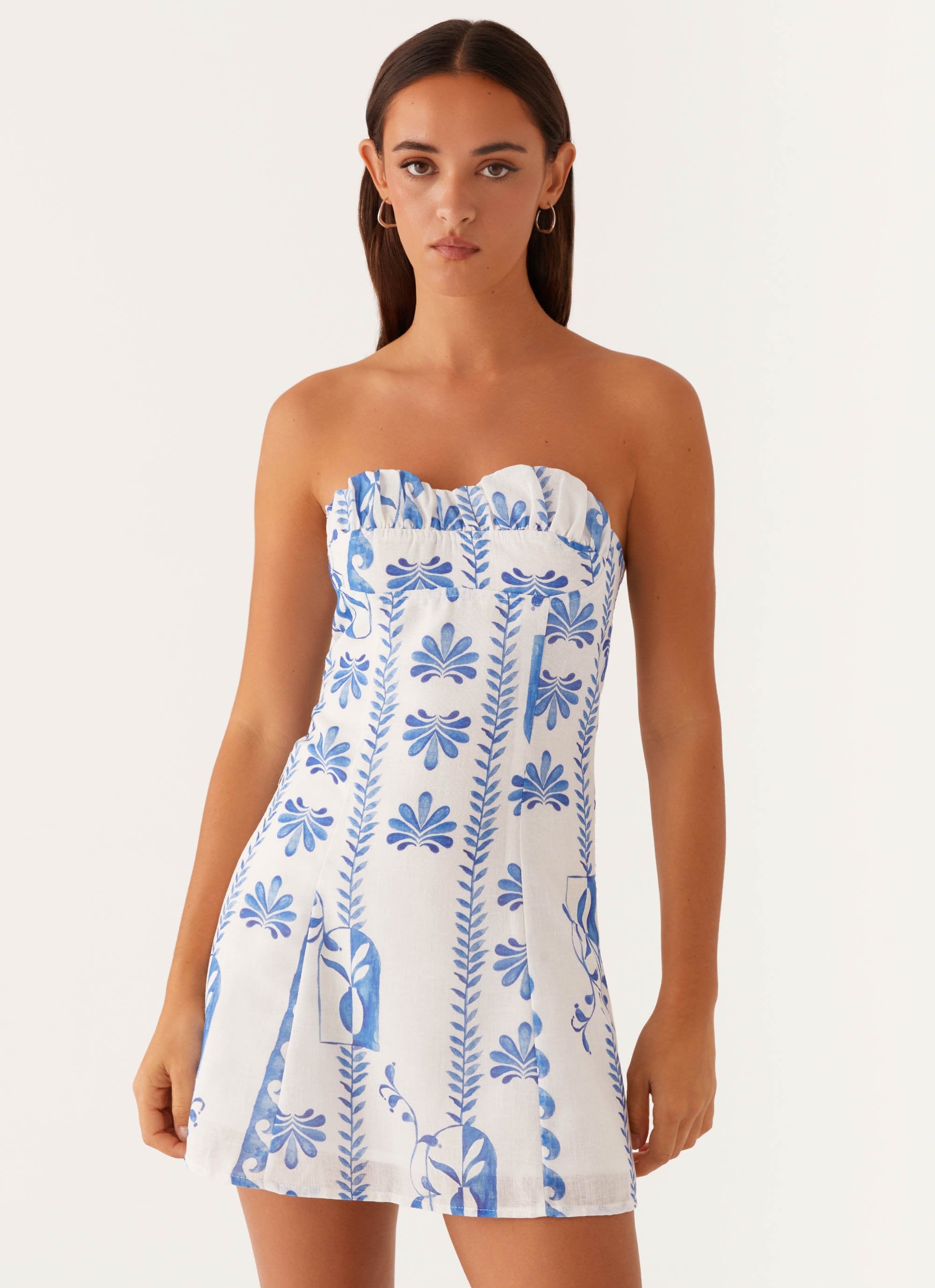 tayla floral mini dress Tayla Floral Mini Dress Navy Multi / M