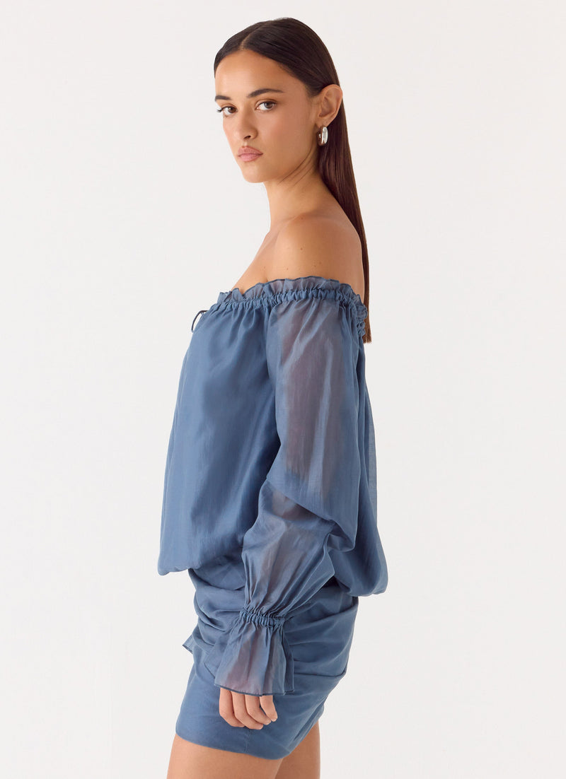 Tedara Mini Dress - Washed Navy