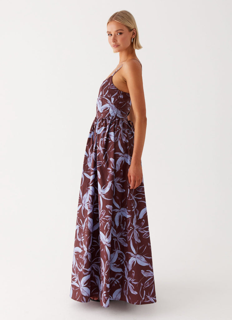 purple and brown dress & Other Stories | Ribbed Knit Long Dress | Purple