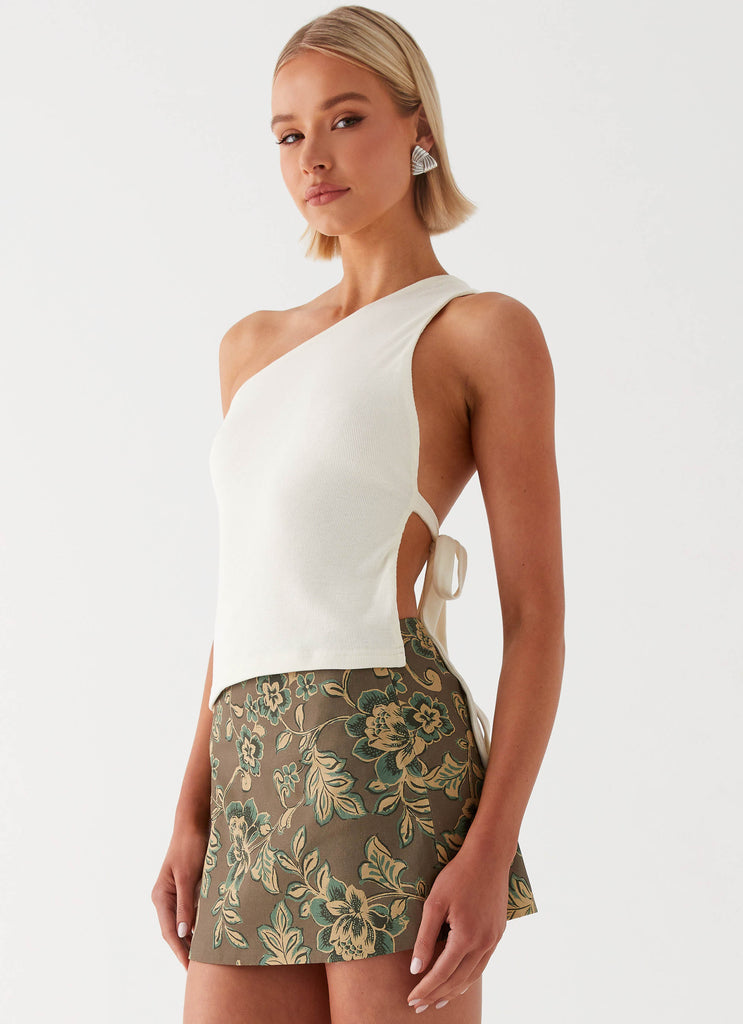 Tonnie Floral Mini Skirt Brown Floral