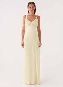Tove Lace Maxi Dress - Yellow