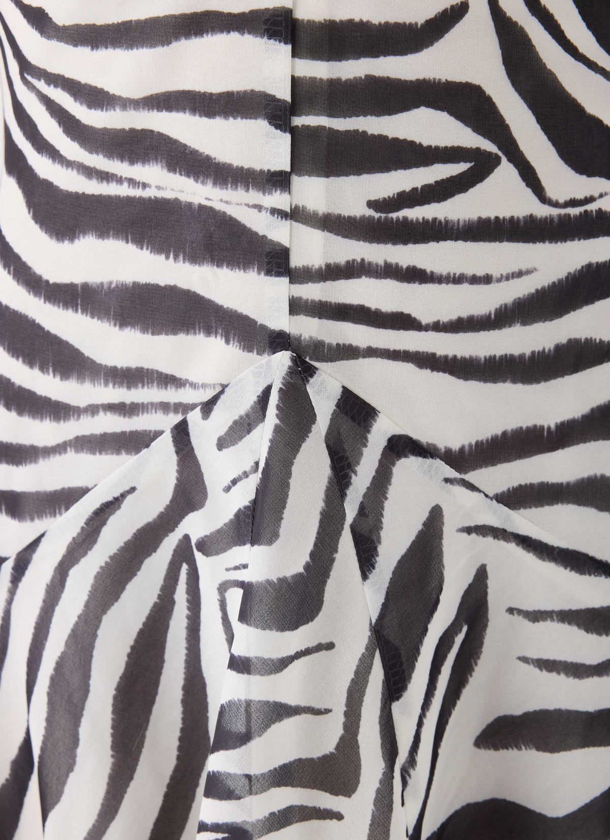 Tunelia Asymmetric Midi Dress - Zebra