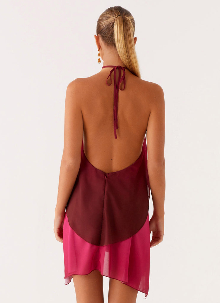 Twin Flame Mini Dress - Fuchsia Gradient