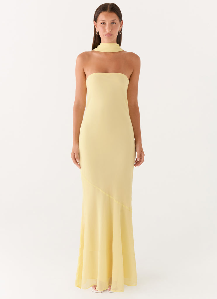 Under The Pagoda Maxi Dress - Yellow