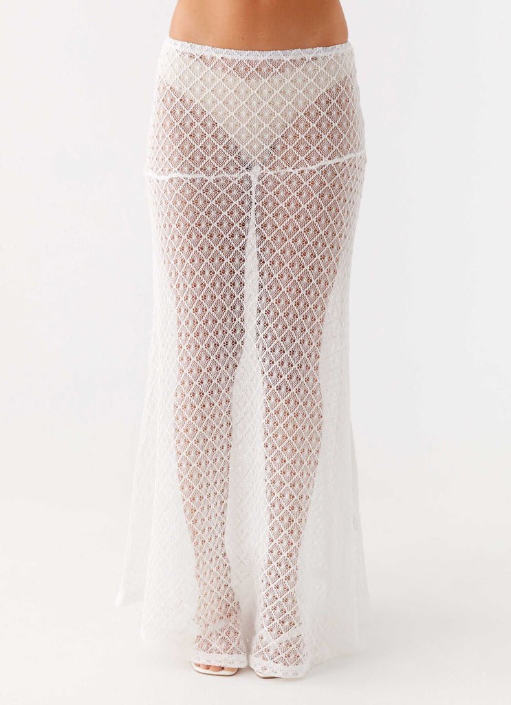 Velli Crochet Maxi Skirt White 4 Peppermayo