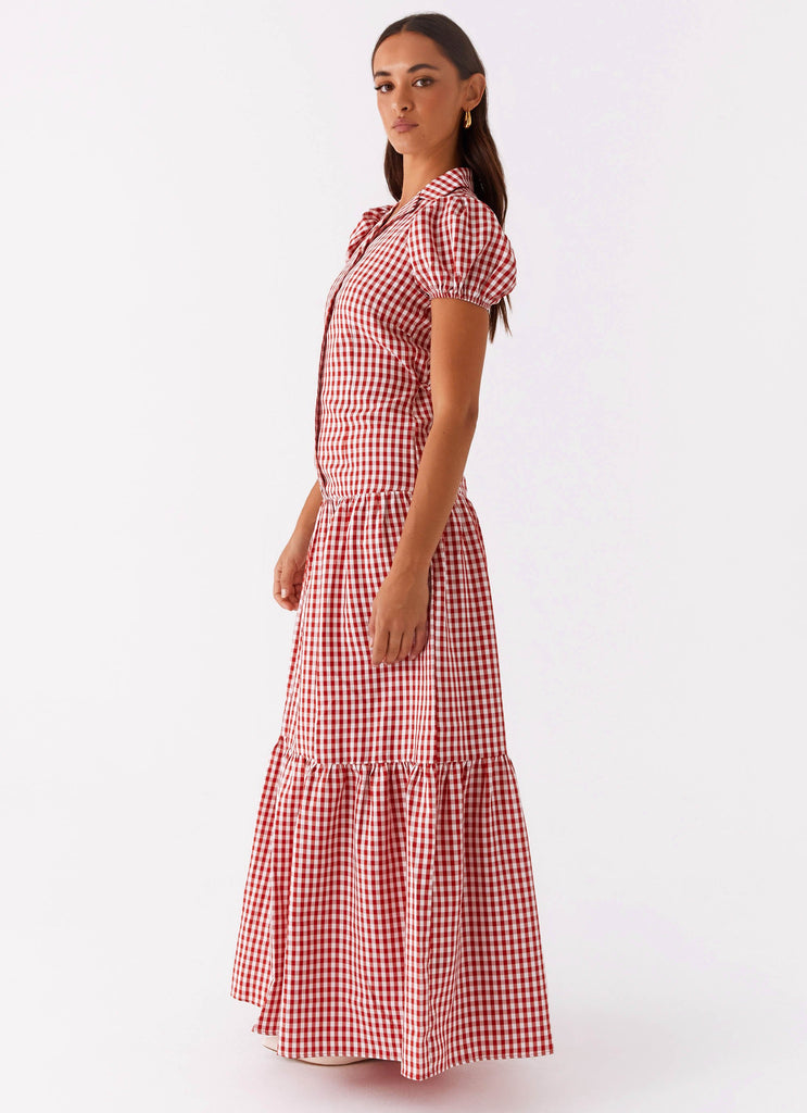 Verity Maxi Dress - Red Gingham