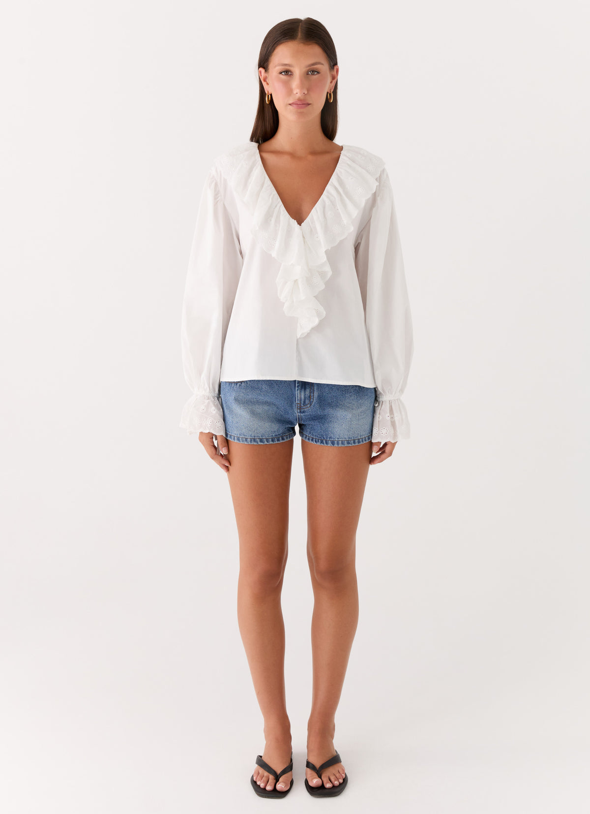 Verrin Cotton Blouse - White