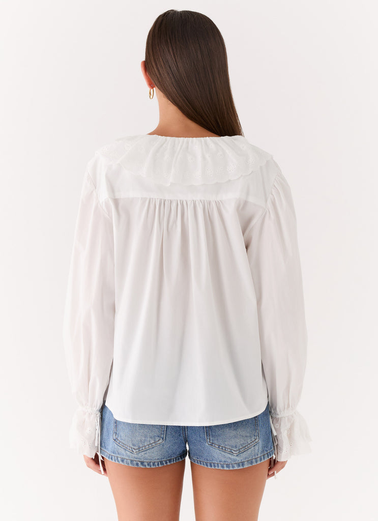 Verrin Cotton Blouse - White