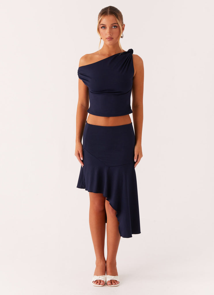 Viola Midi Skirt - Navy