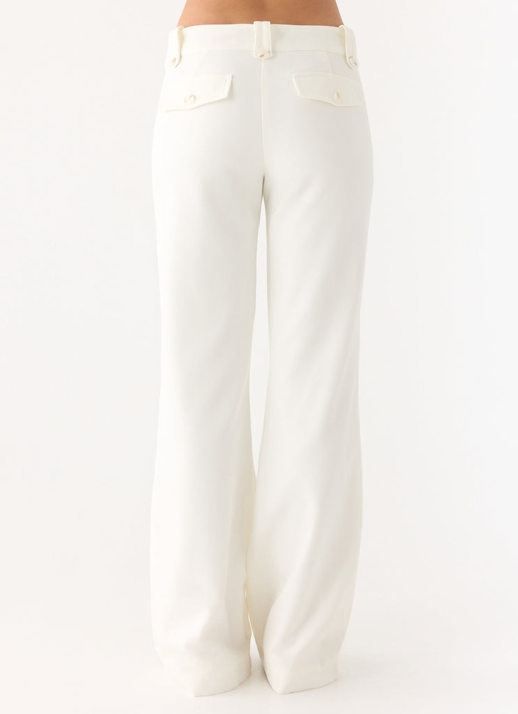 Weiss Low Rise Suiting Pants - White