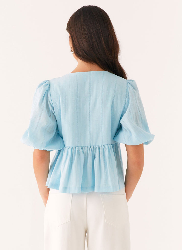 Western Wind Tie Top - Blue