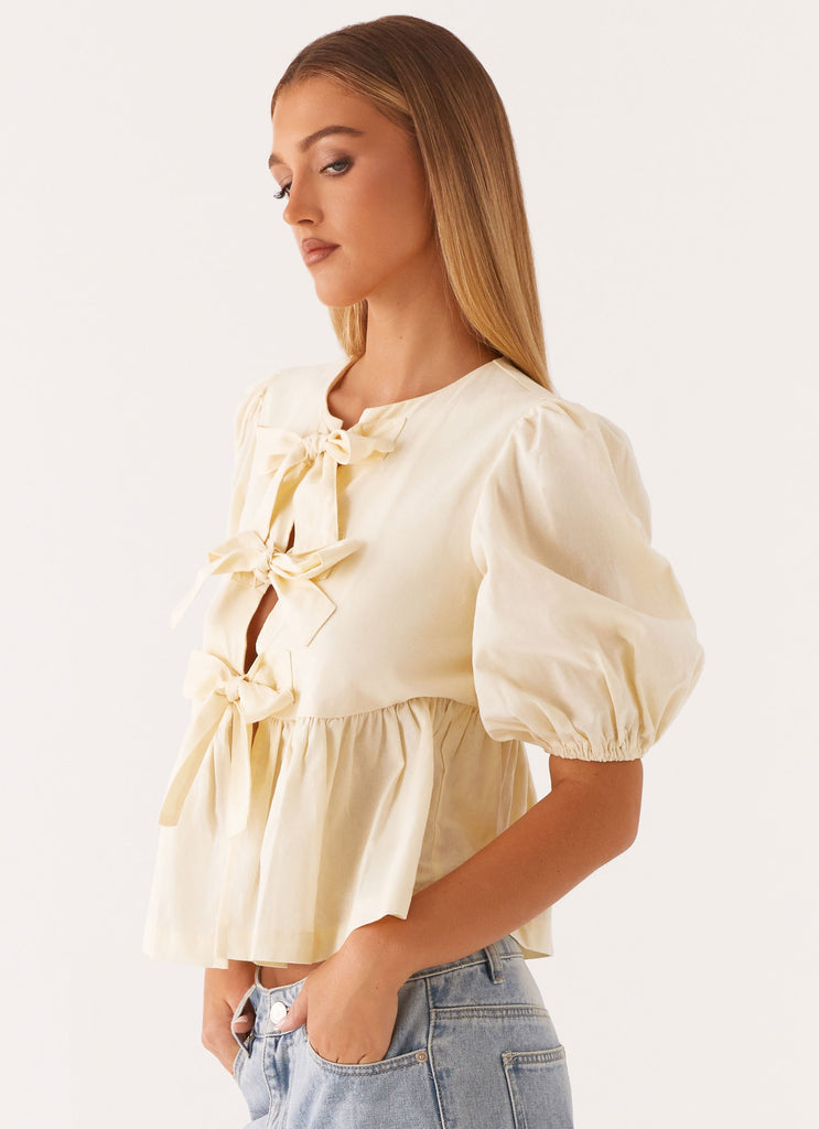 Western Wind Tie Top - Yellow