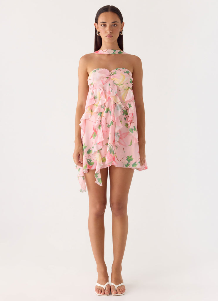 When You Look Mini Dress - Blooming Spring