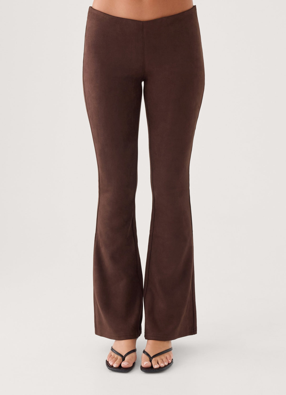 Wild Hide Faux Suede Pant - Chocolate