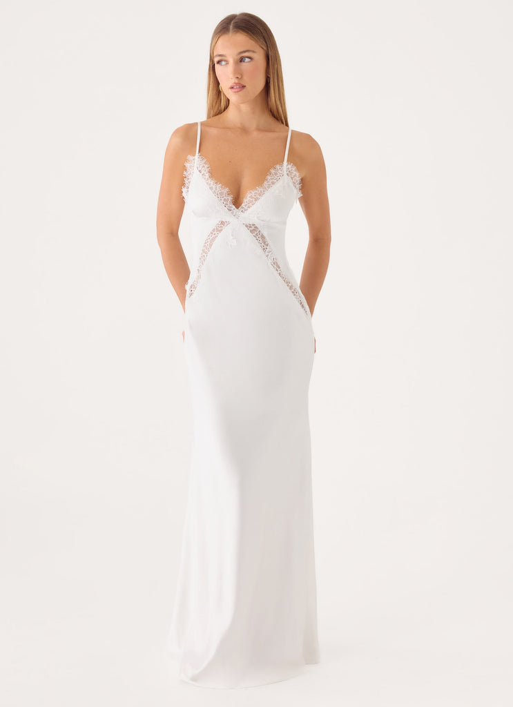 Winona Night slip dress - White