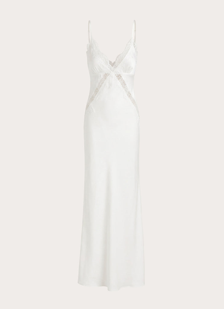 Winona Night slip dress - White
