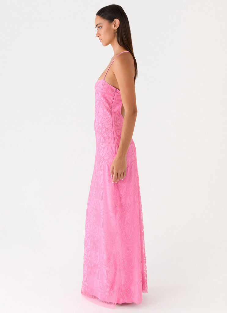 Wonyoung Beaded Maxi Dress - Pink