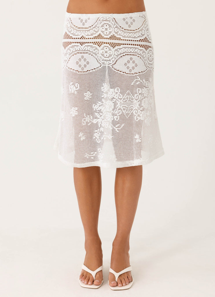 Yanna Midi Skirt - White