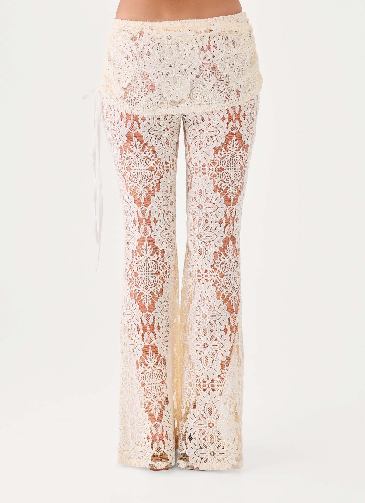 Zayabell Lace Pants - White