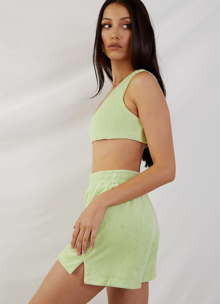 Solstice Terry Crop Top - Green - Peppermayo