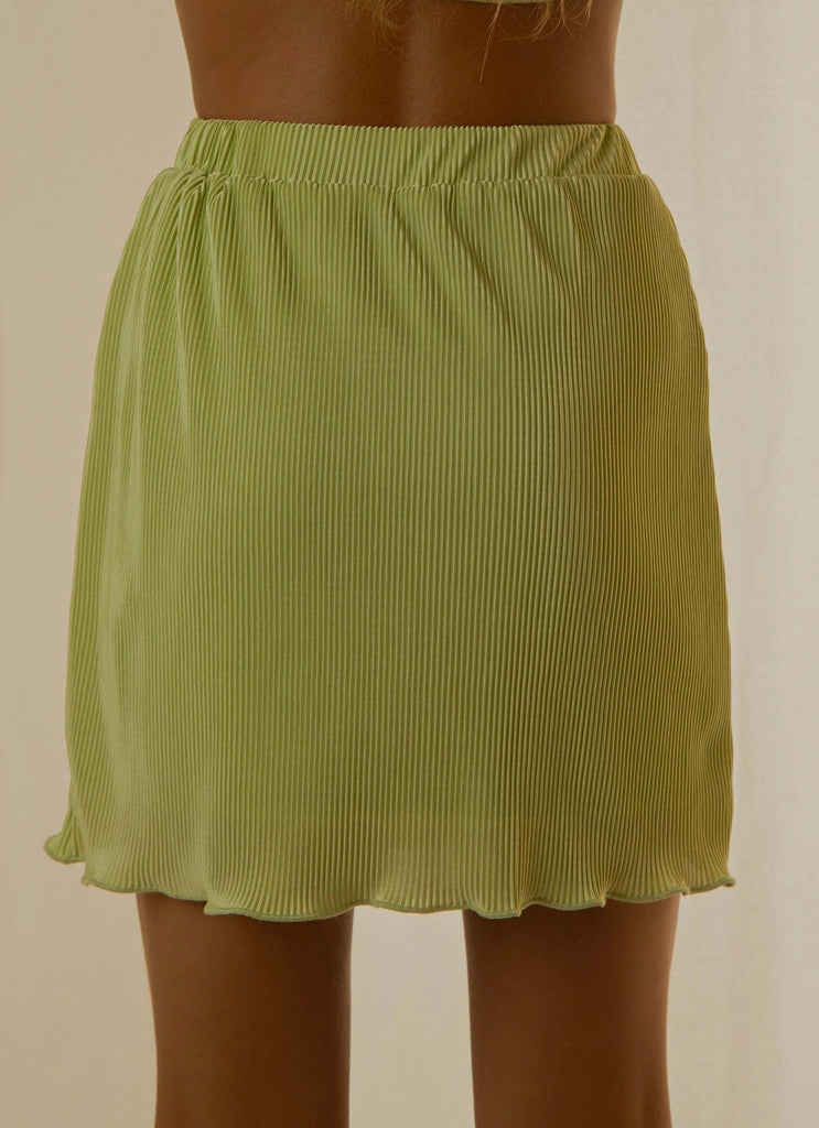 Sunny Skies Mini Skirt - Lime Green - Peppermayo