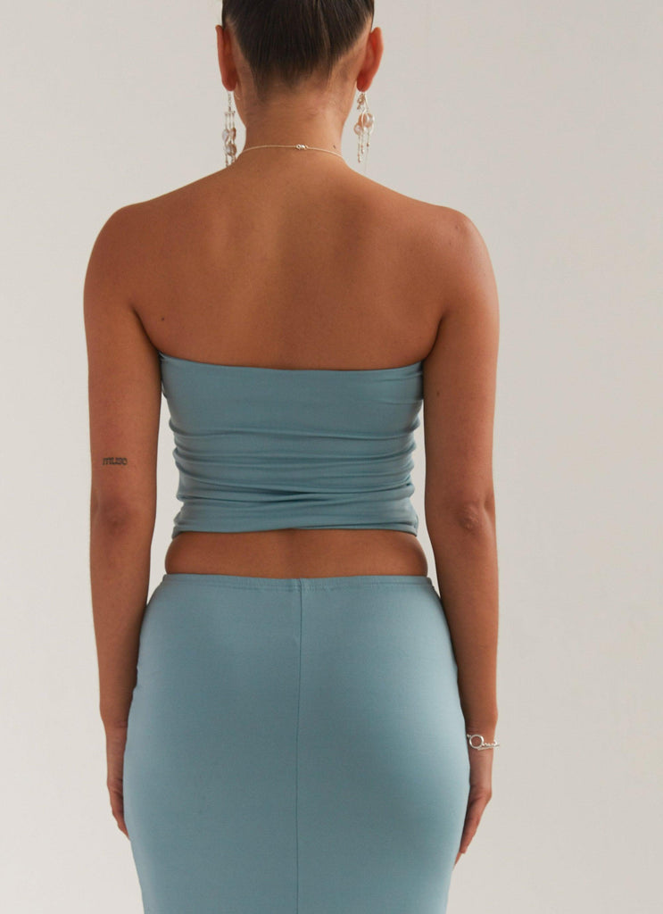 Organic Forms Tube Top - Antiqued Aqua - Peppermayo