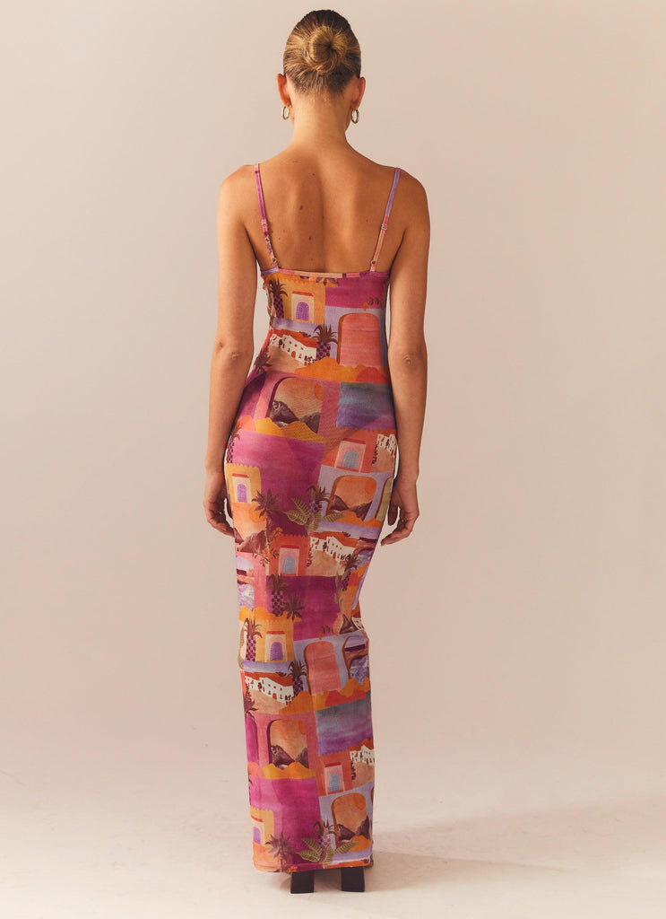 Dreams of the Desert Maxi Dress - Sunset Building - Peppermayo