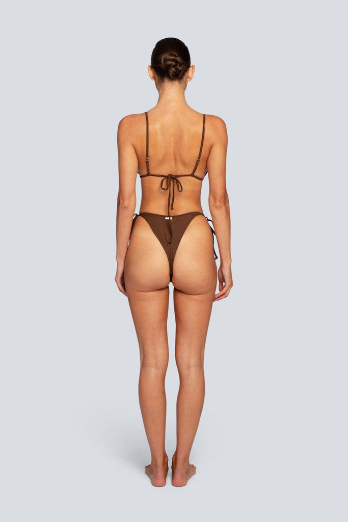 Amara Bottom - Ribbed Brown - Peppermayo